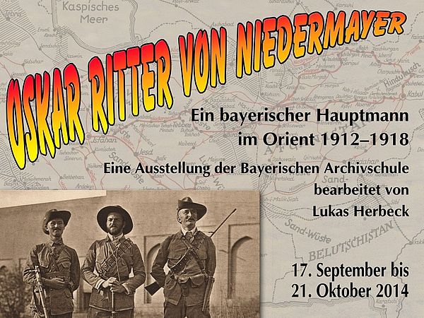 Plakat zur Ausstellung Oskar Ritter von Niedermayer